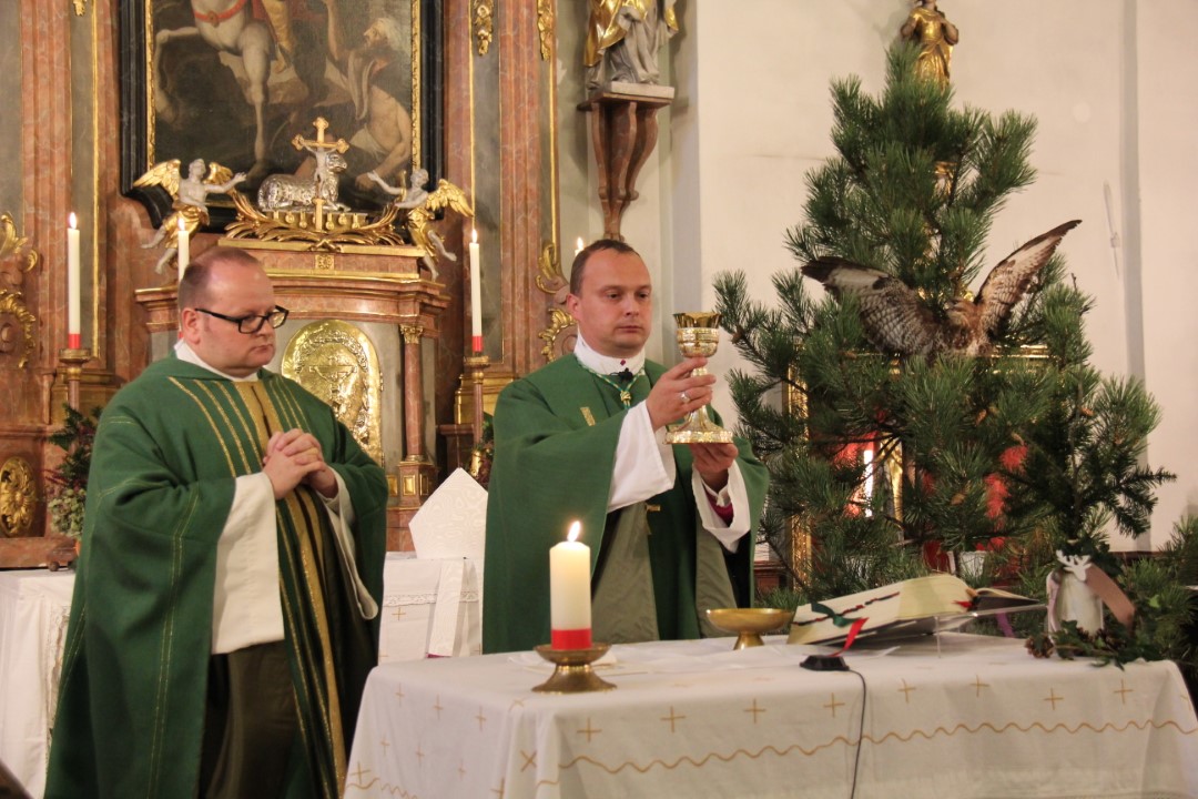 Bezirksjägermesse mit Propst Markus Grasl am 20. Oktober 2018 in Pitten