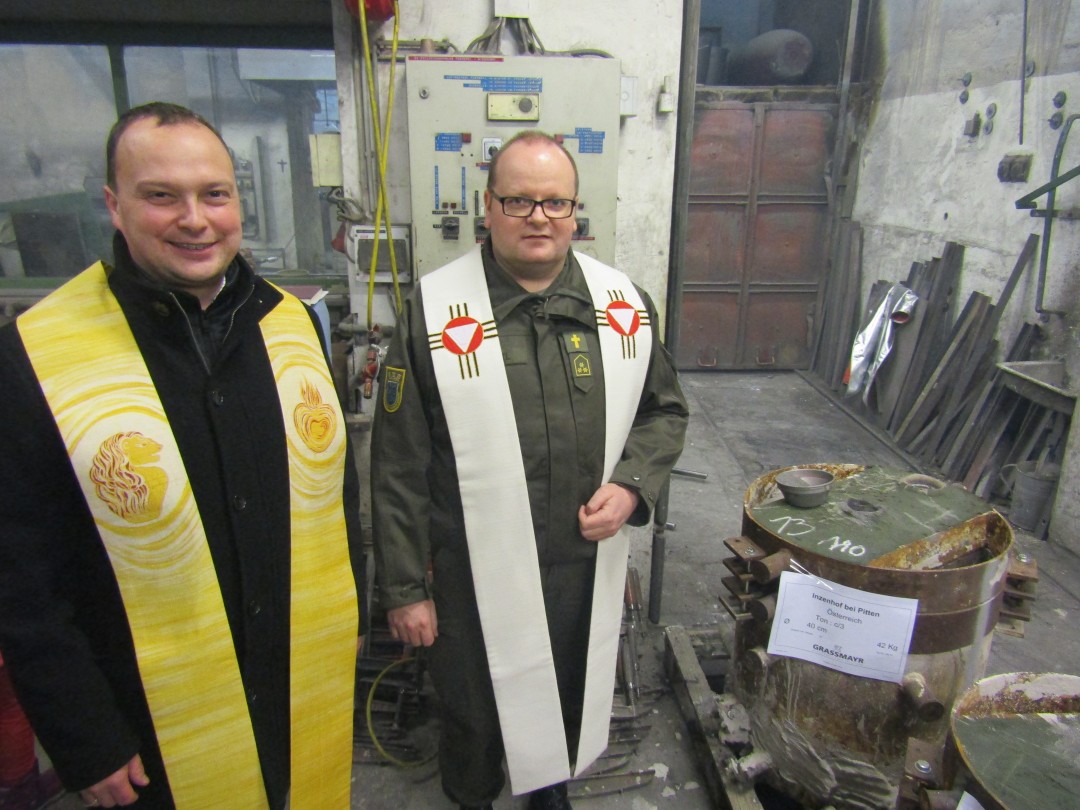 Glockenguss der neuen Glocke für die Kapelle Inzenhof am 7. Februar 2019 in Innsbruck