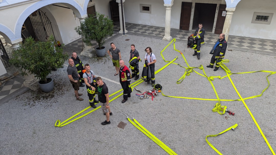 Feuerwehrübung im Pfarrhof am 18. Juni 2024